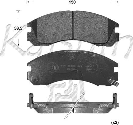 Kaishin FK6039 - Гальмівні колодки, дискові гальма autozip.com.ua