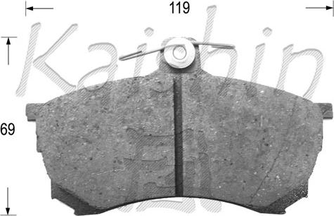 Kaishin FK6102 - Гальмівні колодки, дискові гальма autozip.com.ua