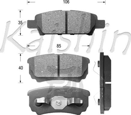 Kaishin FK6124 - Гальмівні колодки, дискові гальма autozip.com.ua