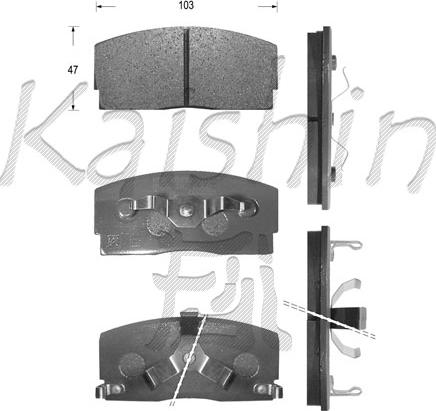 Kaishin FK0008 - Гальмівні колодки, дискові гальма autozip.com.ua