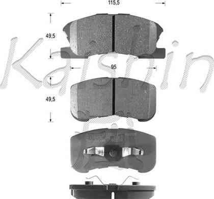 Kaishin FK0034 - Гальмівні колодки, дискові гальма autozip.com.ua