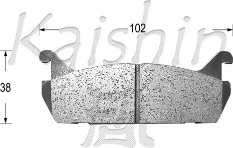 Kaishin FK0021 - Гальмівні колодки, дискові гальма autozip.com.ua