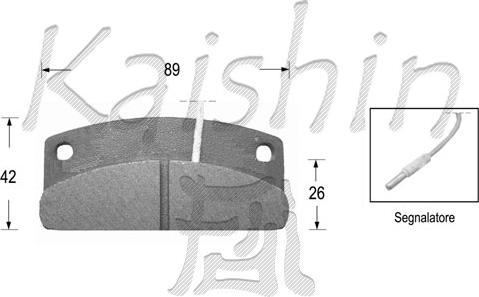 Kaishin FK10052 - Гальмівні колодки, дискові гальма autozip.com.ua