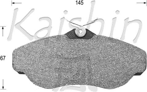 Kaishin FK10101 - Гальмівні колодки, дискові гальма autozip.com.ua