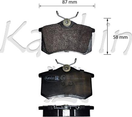 Kaishin FK10225 - Гальмівні колодки, дискові гальма autozip.com.ua