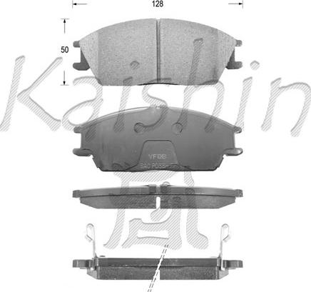Kaishin FK11091 - Гальмівні колодки, дискові гальма autozip.com.ua