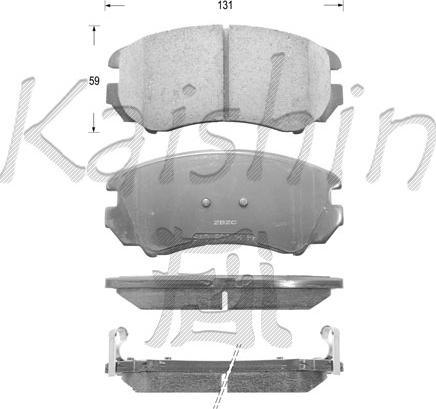 Kaishin FK11148 - Гальмівні колодки, дискові гальма autozip.com.ua