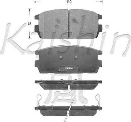 Kaishin FK11139 - Гальмівні колодки, дискові гальма autozip.com.ua