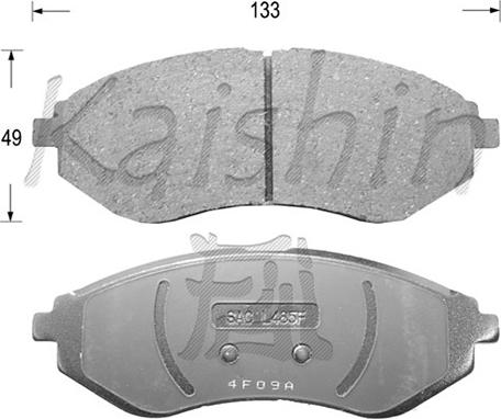 Kaishin FK11129 - Гальмівні колодки, дискові гальма autozip.com.ua
