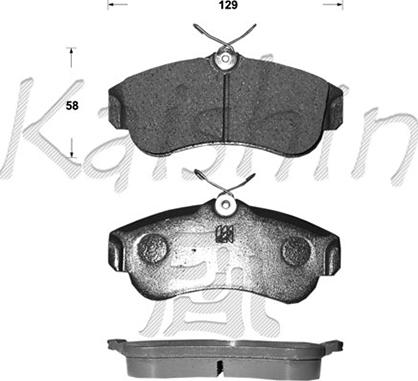 Kaishin FK1180 - Гальмівні колодки, дискові гальма autozip.com.ua