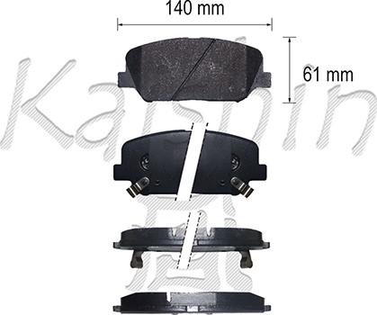 Kaishin FK11305 - Гальмівні колодки, дискові гальма autozip.com.ua