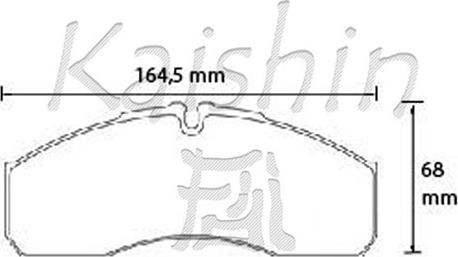 Kaishin FK1321 - Гальмівні колодки, дискові гальма autozip.com.ua