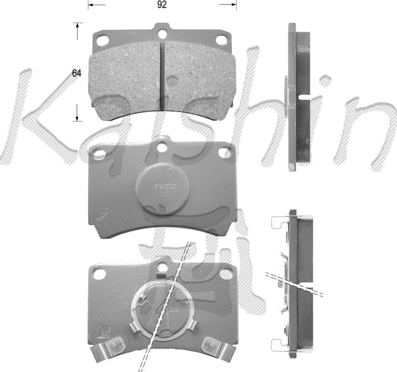 Kaishin FK3028 - Гальмівні колодки, дискові гальма autozip.com.ua