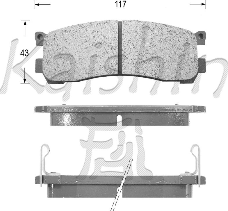 Kaishin FK3079 - Гальмівні колодки, дискові гальма autozip.com.ua