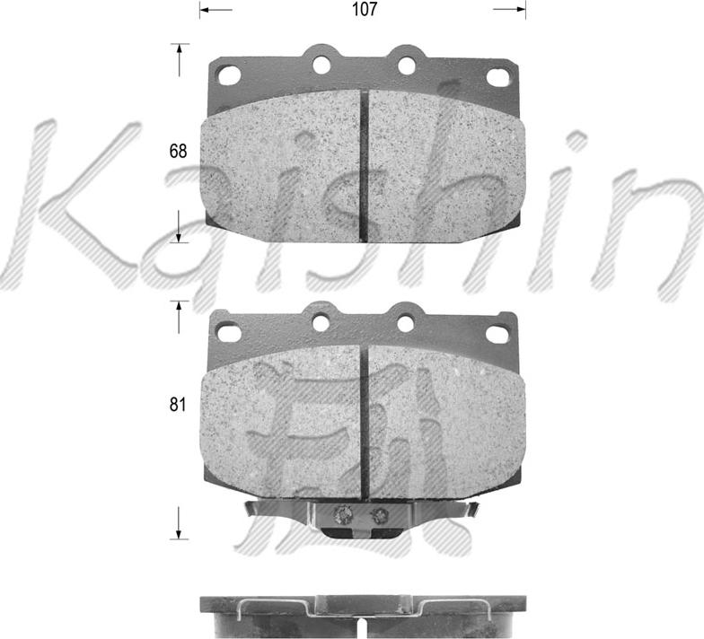 Kaishin FK3077 - Гальмівні колодки, дискові гальма autozip.com.ua