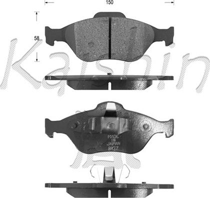 Kaishin FK3120 - Гальмівні колодки, дискові гальма autozip.com.ua