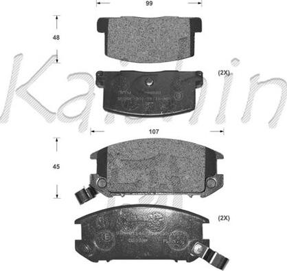 Kaishin FK2099 - Гальмівні колодки, дискові гальма autozip.com.ua