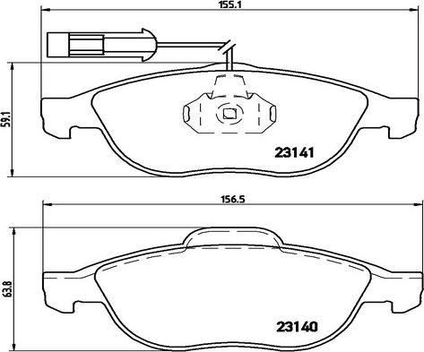 Kaishin FK20308 - Гальмівні колодки, дискові гальма autozip.com.ua