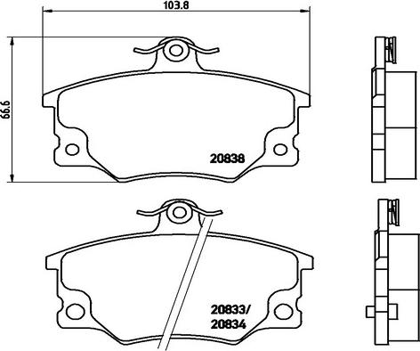 Kaishin FK20244 - Гальмівні колодки, дискові гальма autozip.com.ua