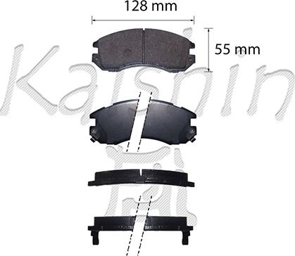 Kaishin FK7014 - Гальмівні колодки, дискові гальма autozip.com.ua