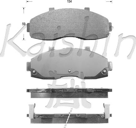 Kaishin FK7077 - Гальмівні колодки, дискові гальма autozip.com.ua