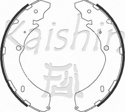 Kaishin K4467 - Комплект гальм, барабанний механізм autozip.com.ua
