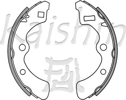 Kaishin K5510 - Комплект гальм, барабанний механізм autozip.com.ua