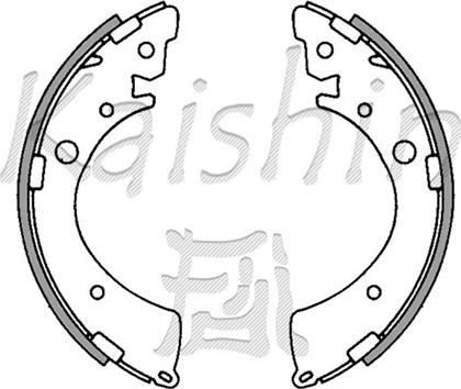 Kaishin K5520 - Комплект гальм, барабанний механізм autozip.com.ua