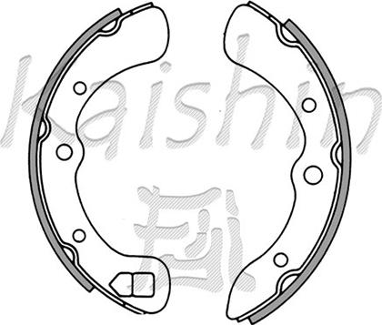 Kaishin K0009 - Комплект гальм, барабанний механізм autozip.com.ua