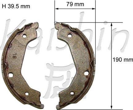 Kaishin K10021 - Комплект гальм, ручник, парковка autozip.com.ua