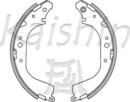 Kaishin K1208 - Комплект гальм, барабанний механізм autozip.com.ua