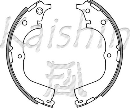 Kaishin K2317 - Комплект гальм, барабанний механізм autozip.com.ua