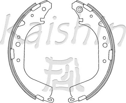 Kaishin K2280 - Комплект гальм, барабанний механізм autozip.com.ua