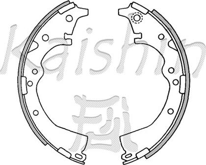Kaishin K2282 - Комплект гальм, барабанний механізм autozip.com.ua