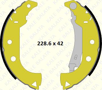 KALE 686 0480 04 P - Комплект гальм, барабанний механізм autozip.com.ua