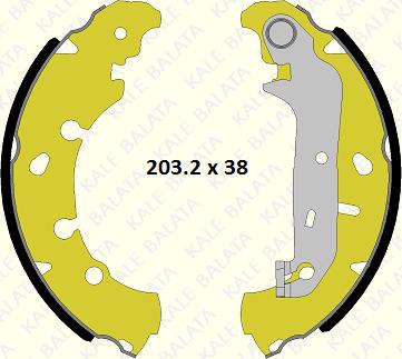 KALE 1240 0480 04 P - Комплект гальм, барабанний механізм autozip.com.ua