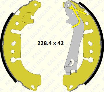 KALE Balata 1242 0450 05 P - Комплект гальм, барабанний механізм autozip.com.ua