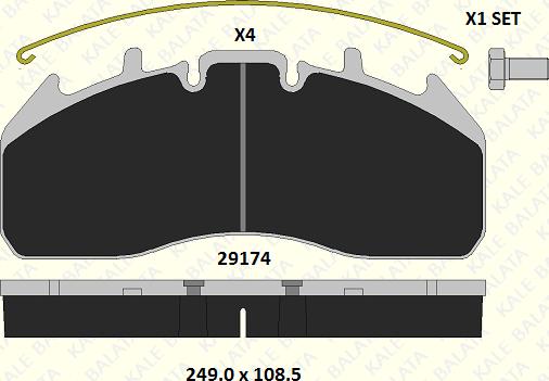 KALE 29174 292 14 - Гальмівні колодки, дискові гальма autozip.com.ua