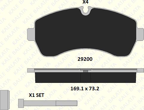 KALE 29200 207 24 - Гальмівні колодки, дискові гальма autozip.com.ua