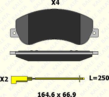 KALE 24484 185 05 - Гальмівні колодки, дискові гальма autozip.com.ua