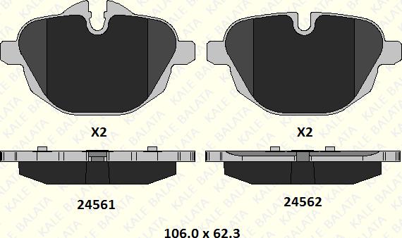 KALE 24561 180 15 - Гальмівні колодки, дискові гальма autozip.com.ua