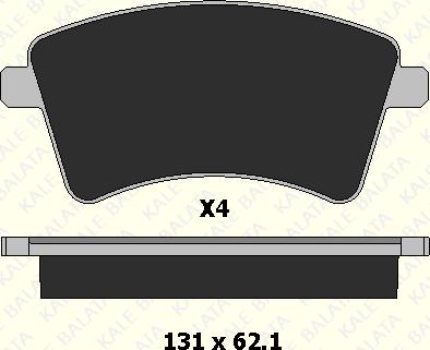 KALE 24693 187 04 - Гальмівні колодки, дискові гальма autozip.com.ua