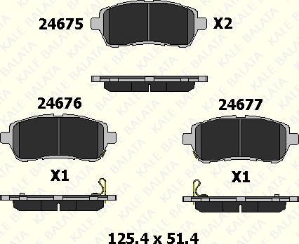 KALE 24675 165 05 - Гальмівні колодки, дискові гальма autozip.com.ua