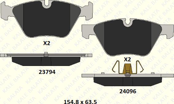 KALE 24096 203 05 - Гальмівні колодки, дискові гальма autozip.com.ua