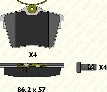 KALE 24135 178 14 - Гальмівні колодки, дискові гальма autozip.com.ua