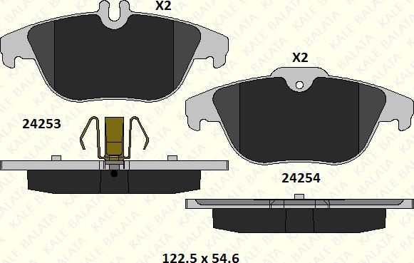 KALE 24253 179 05 - Гальмівні колодки, дискові гальма autozip.com.ua