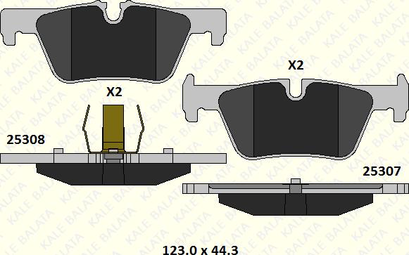 KALE 25307 172 05 - Гальмівні колодки, дискові гальма autozip.com.ua