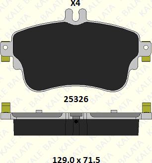 KALE 25326 192 14 - Гальмівні колодки, дискові гальма autozip.com.ua