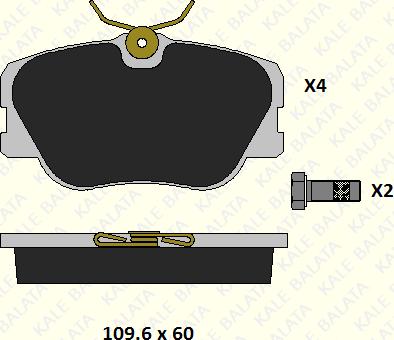 KALE 20941 193 24 - Гальмівні колодки, дискові гальма autozip.com.ua