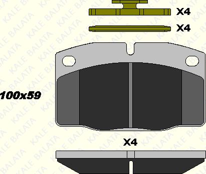 KALE 20939 150 14 - Гальмівні колодки, дискові гальма autozip.com.ua